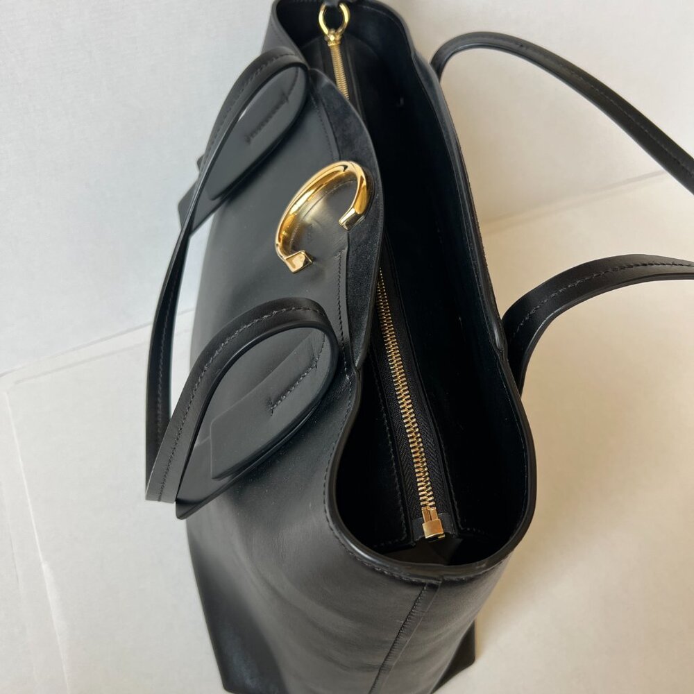Chloe C Zipped Tote Black Leather Bag - Picture 10 of 14
